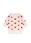 Konges Sløjd A/S KNITTED DRESSES coeur coloré duo pink