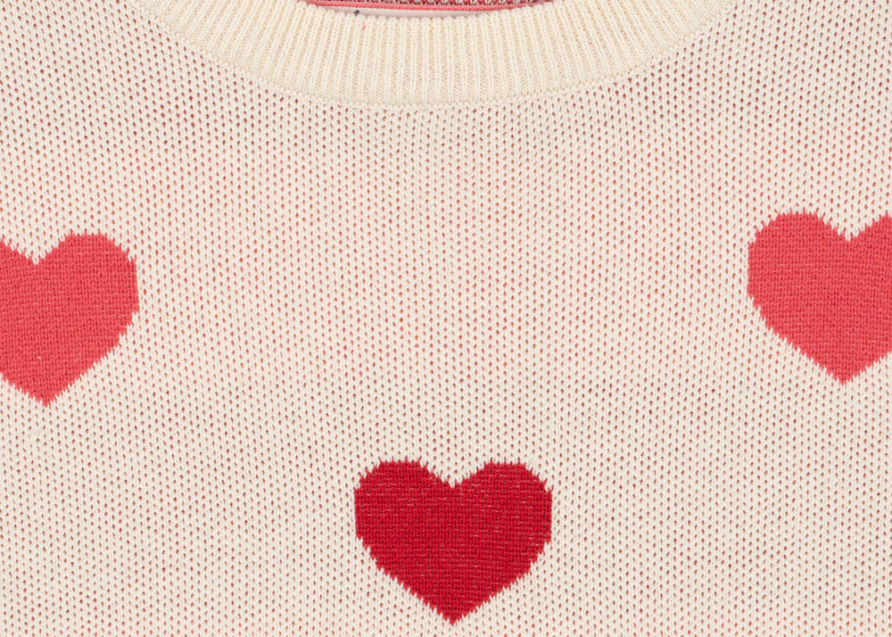 Konges Sløjd A/S KNITTED DRESSES coeur coloré duo pink