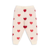 Konges Sløjd A/S KNITTED PANTS coeur coloré duo pink