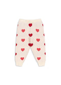 Konges Sløjd A/S KNITTED PANTS coeur coloré duo pink
