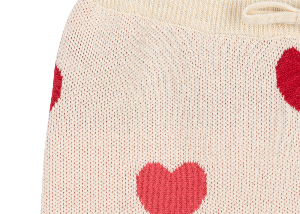 Konges Sløjd A/S KNITTED PANTS coeur coloré duo pink