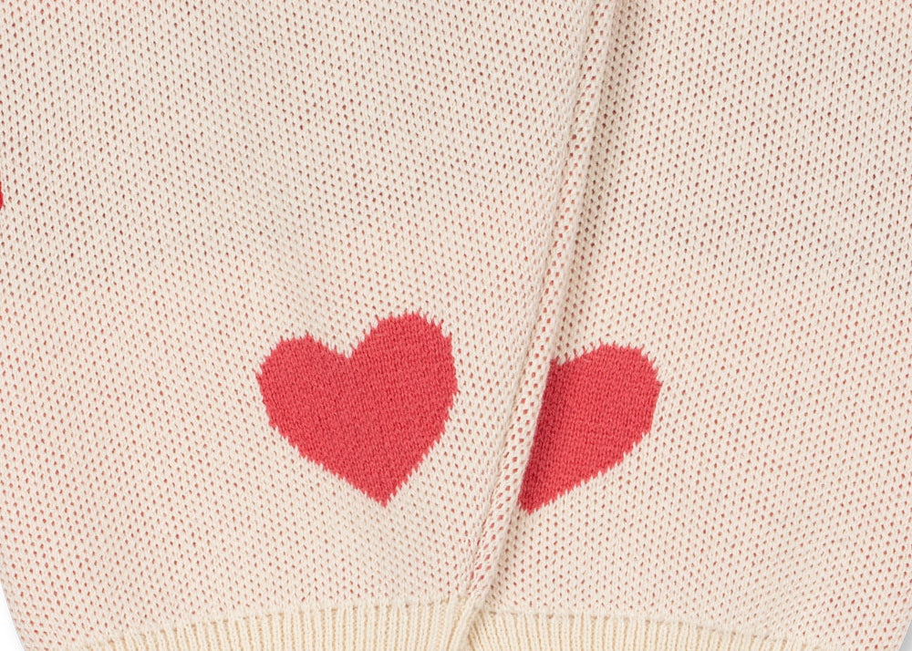 Konges Sløjd A/S KNITTED PANTS coeur coloré duo pink