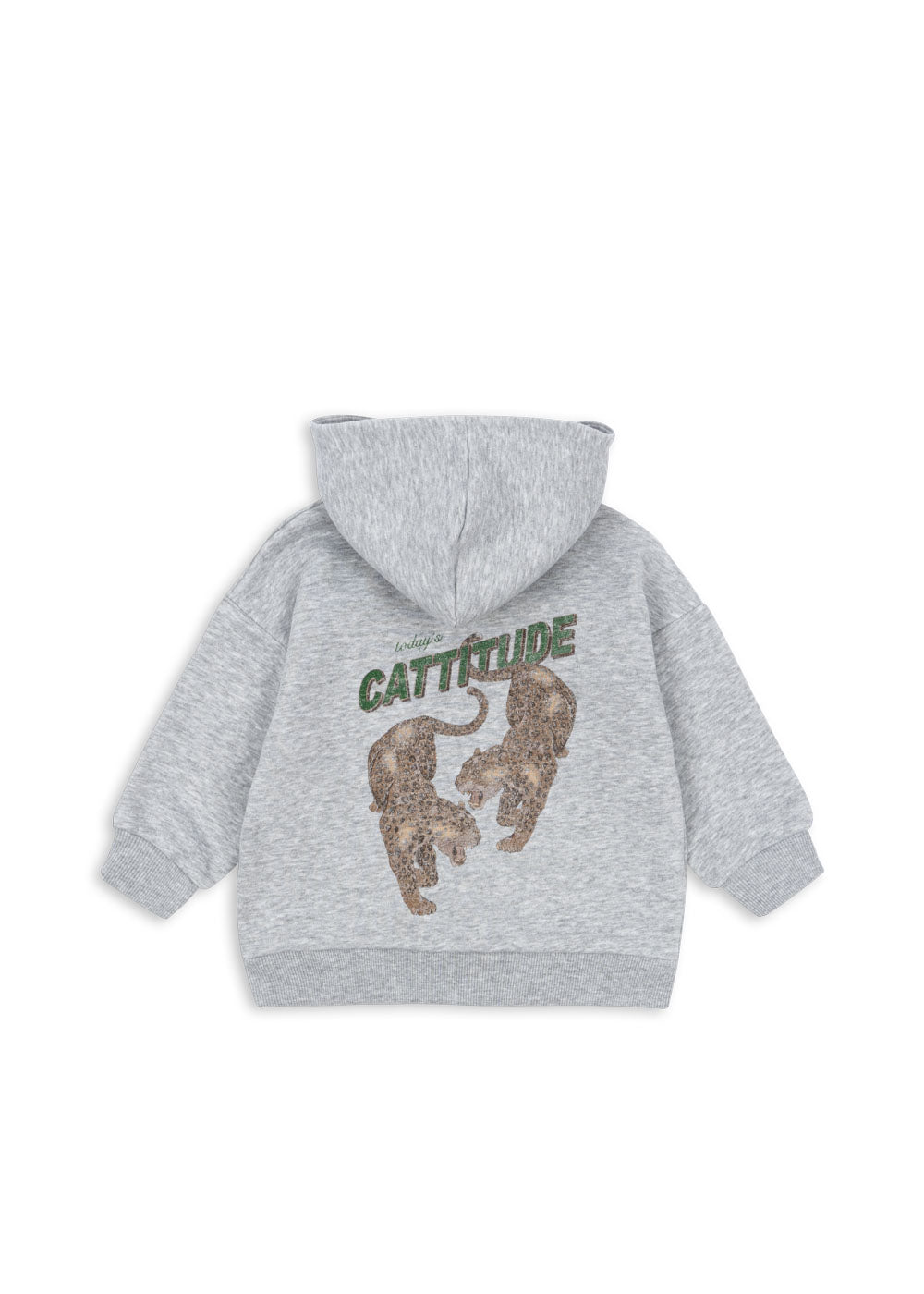 LOU SWEAT ZIP HOOD - grey melange – Konges Sløjd®