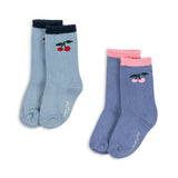 Konges Sløjd A/S SOCKS blue fog/purple impression