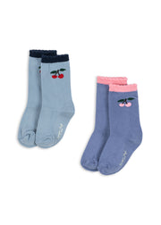 Konges Sløjd A/S SOCKS blue fog/purple impression