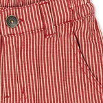 Konges Sløjd A/S WOVEN PANTS milk rouge stripe