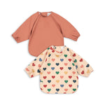 Konges Sløjd A/S DINNER BIBS coeur colore frappe/canyon rose