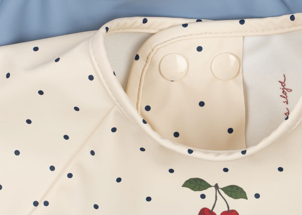 Konges Sløjd A/S DINNER BIBS navy dot/rain washed