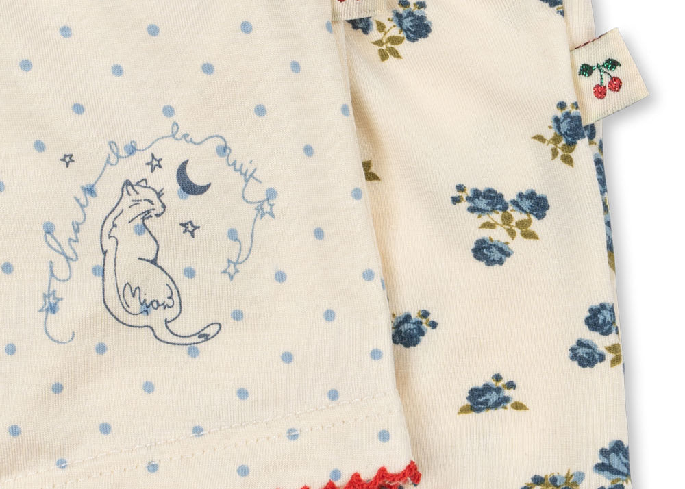 Konges Sløjd A/S UNDERWEAR blue kitty dot/tramonto