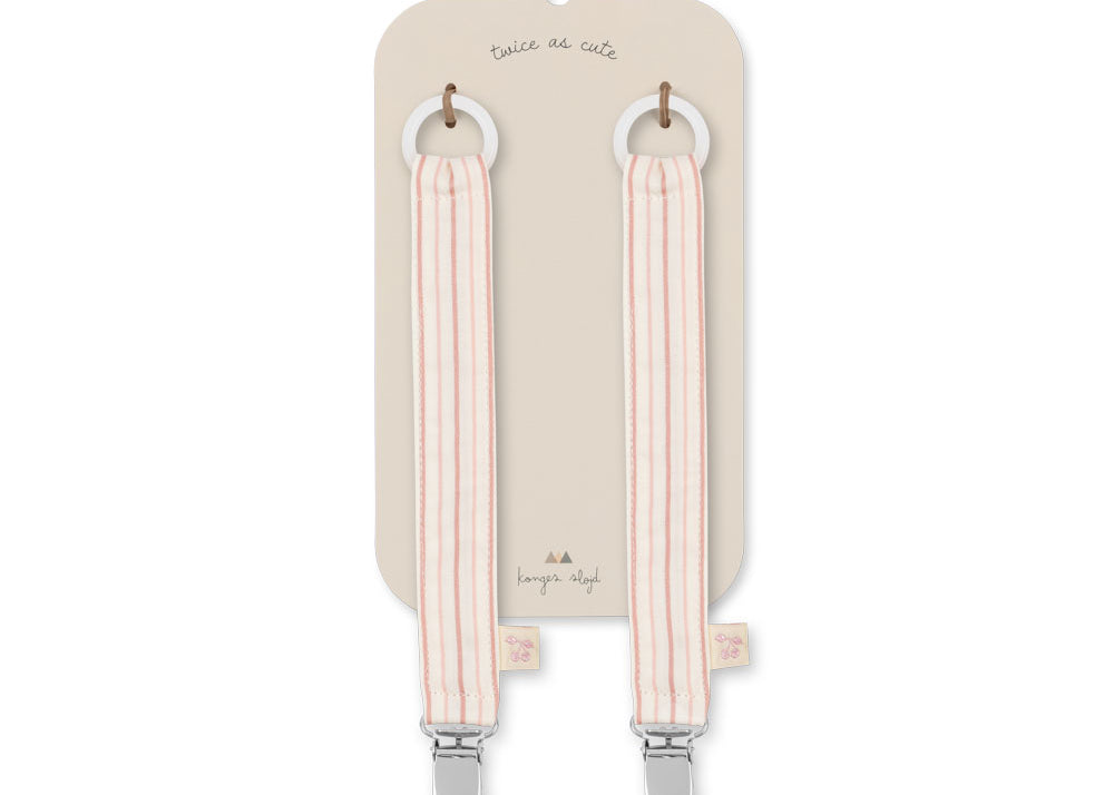 Konges Sløjd A/S PACIFIERS stripie petite rose
