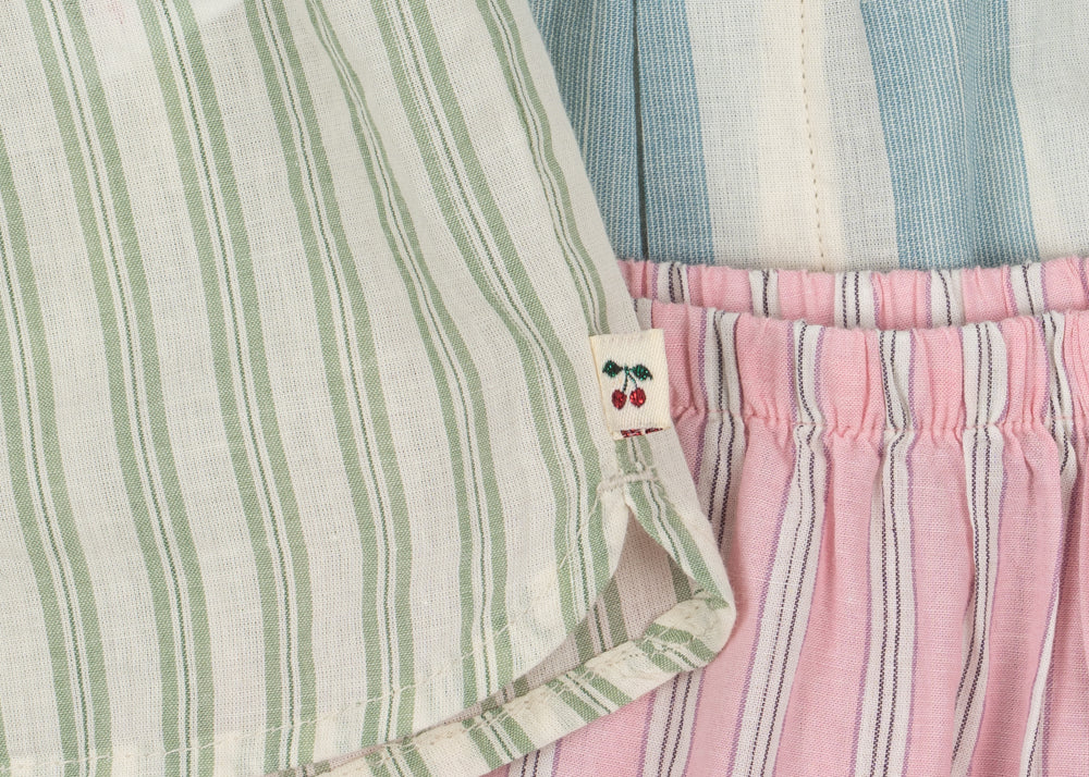 Konges Sløjd A/S WOVEN SHORTS & BLOOMERS basil/orchid/bleu stripe