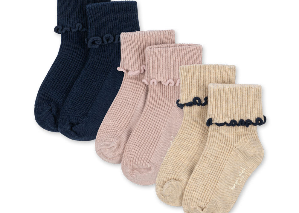 Konges Sløjd A/S SOCKS navy/cream/blush
