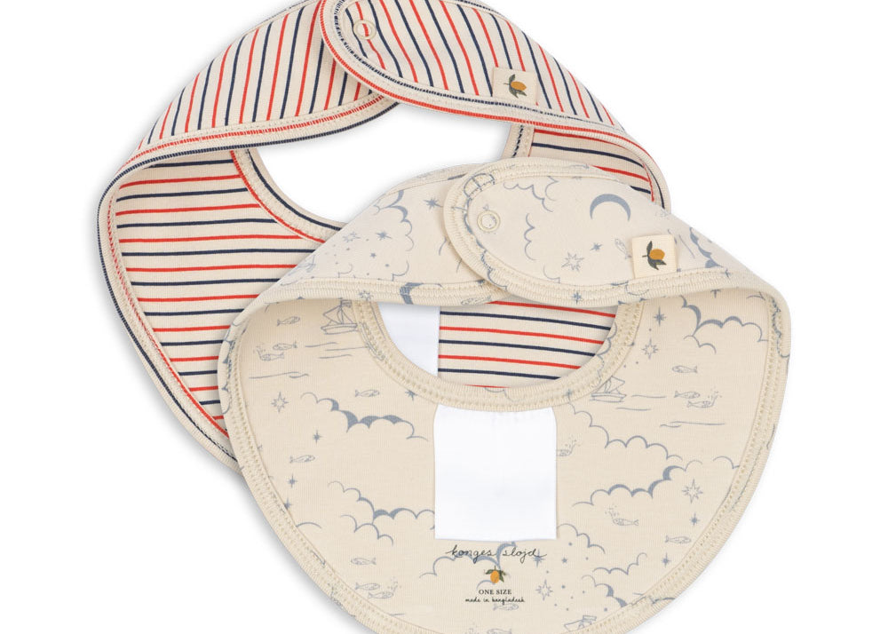 Konges Sløjd A/S BIBS stripe tricolore petit/cielo marino