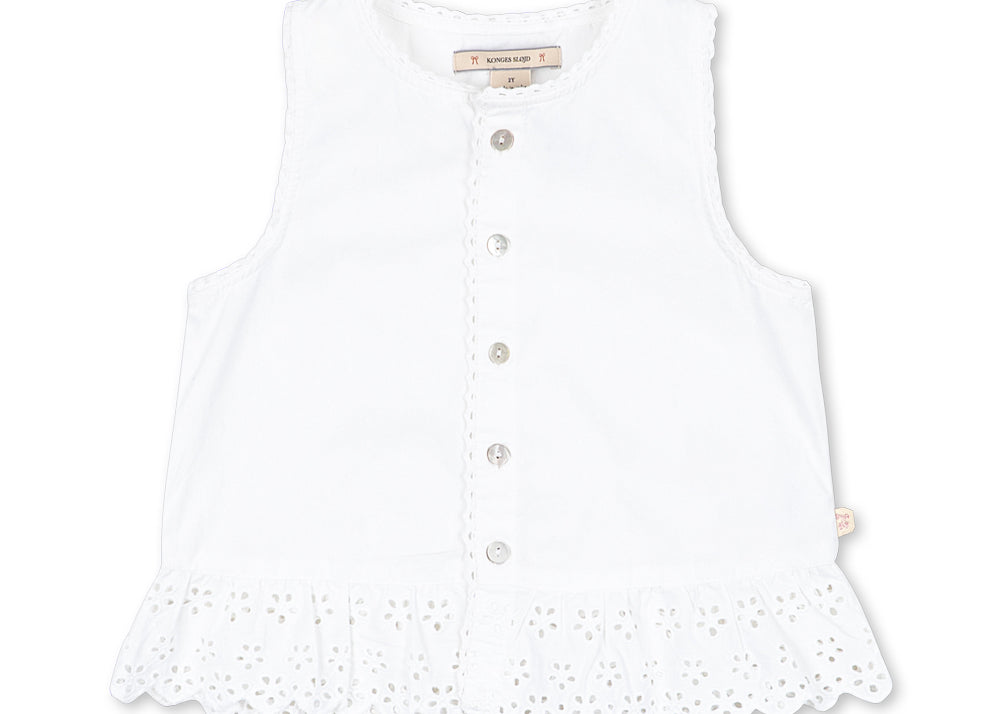 Konges Sløjd A/S WOVEN SHORT SLEEVE SHIRTS bright white