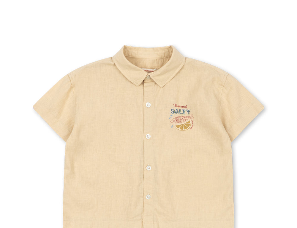 Konges Sløjd A/S WOVEN SHORT SLEEVE SHIRTS sea mist