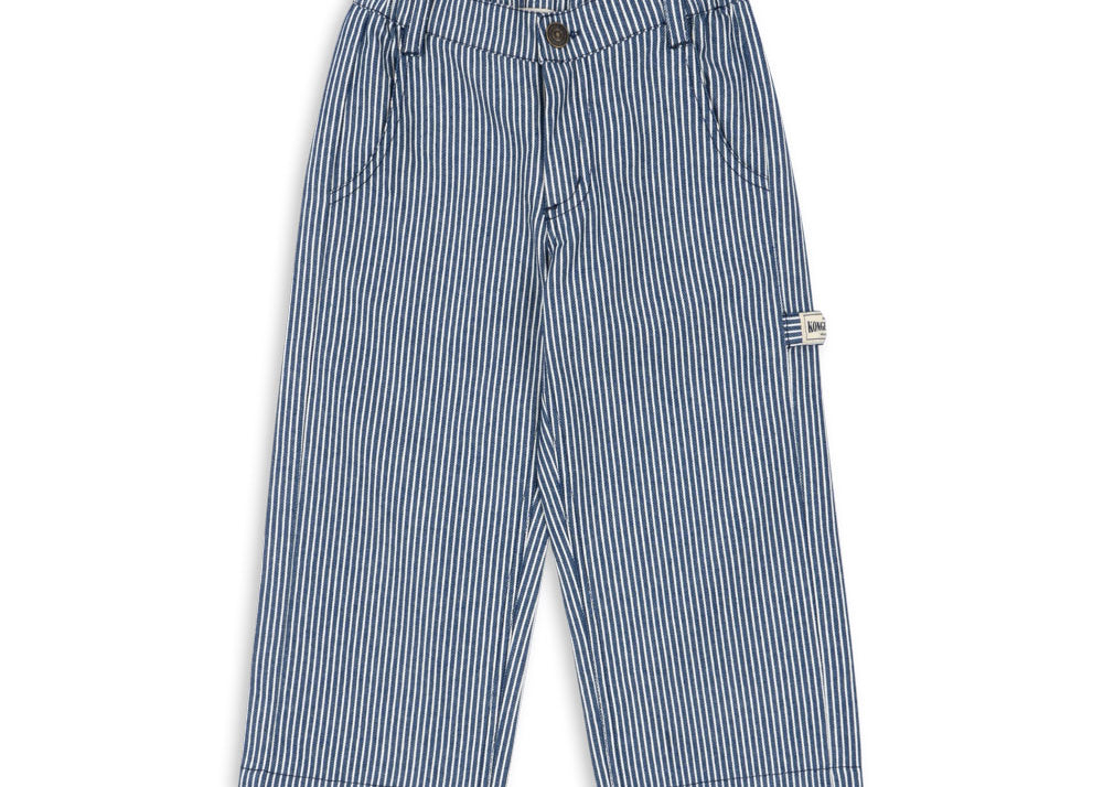 Konges Sløjd A/S WOVEN PANTS blue stripe
