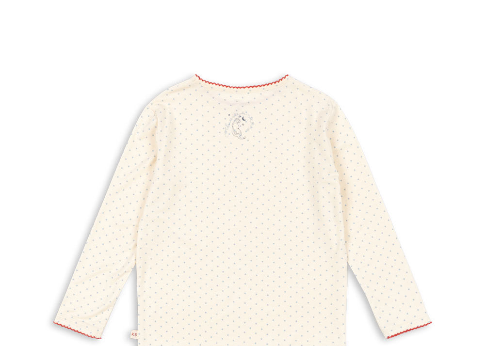 Konges Sløjd A/S JERSEY BLOUSES blue kitty dot