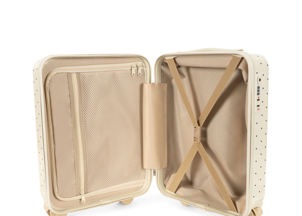 Konges Sløjd A/S TRAVEL SUITCASE navy dot