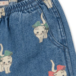 Konges Sløjd A/S WOVEN PANTS bow kitty denim