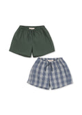 Konges Sløjd A/S WOVEN SHORTS & BLOOMERS flint check/cilantro