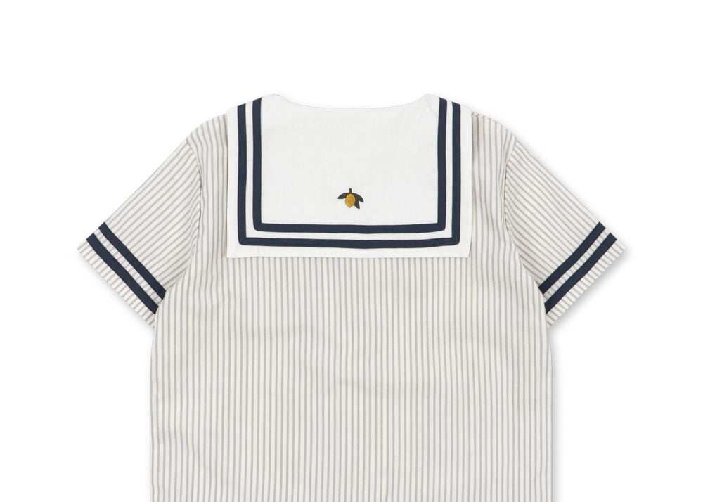 Konges Sløjd A/S WOVEN SHORT SLEEVE SHIRTS bleu stripe