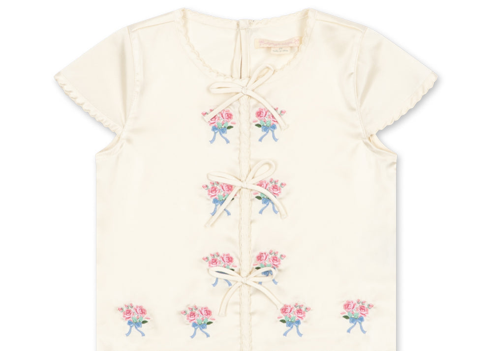 Konges Sløjd A/S WOVEN SHORT SLEEVE SHIRTS buttercream