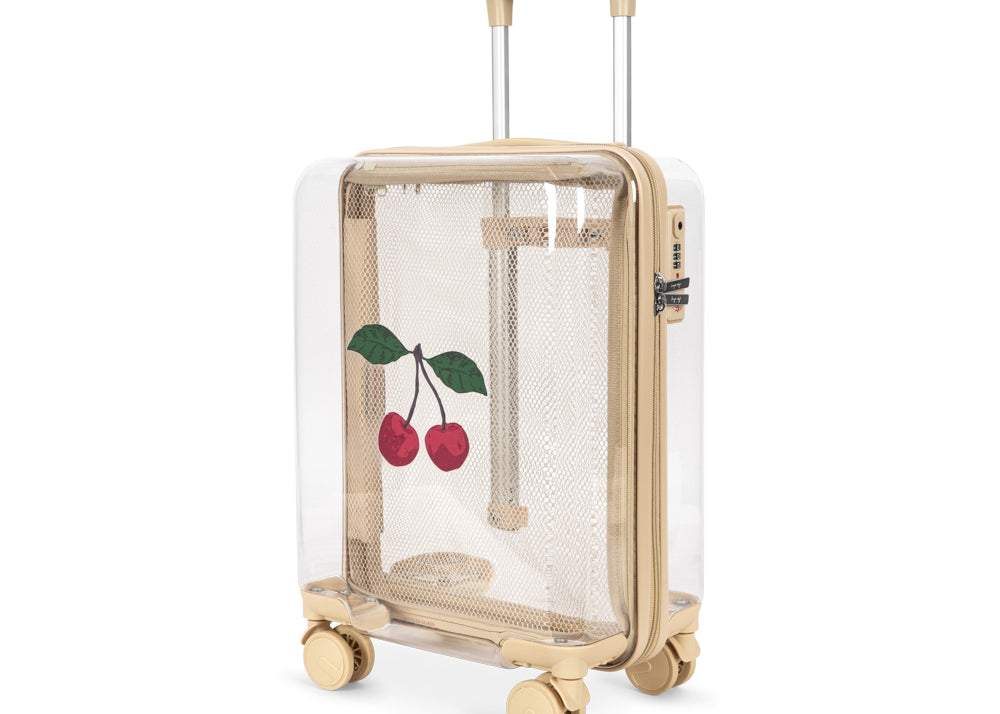 Konges Sløjd A/S TRAVEL SUITCASE cherry transparent