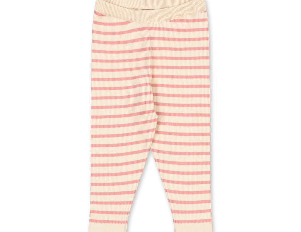 Konges Sløjd A/S KNITTED PANTS peony butter stripe