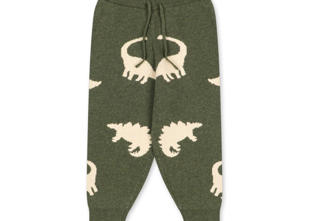 Konges Sløjd A/S KNITTED PANTS dino vert