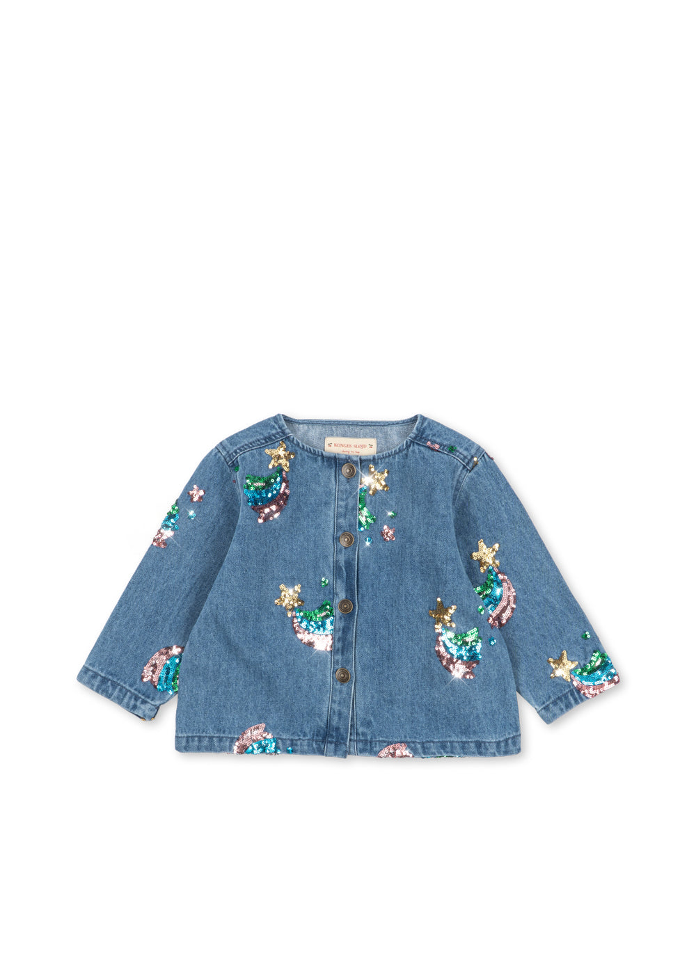 MAGOT SEQUIN DENIM JACKET - rainbow star – Konges Sløjd®