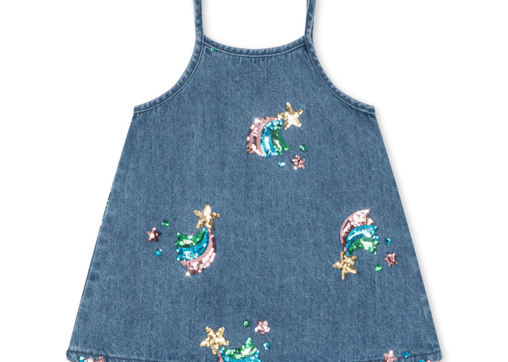 Konges Sløjd | Magot Sequin Strap Dress - Rainbow Star | Girl