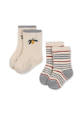Konges Sløjd A/S SOCKS blue stripe/lemon