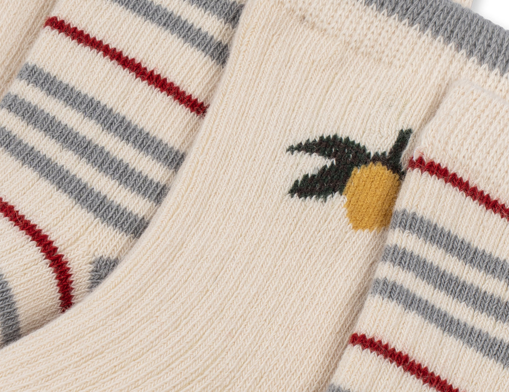 Konges Sløjd A/S SOCKS blue stripe/lemon