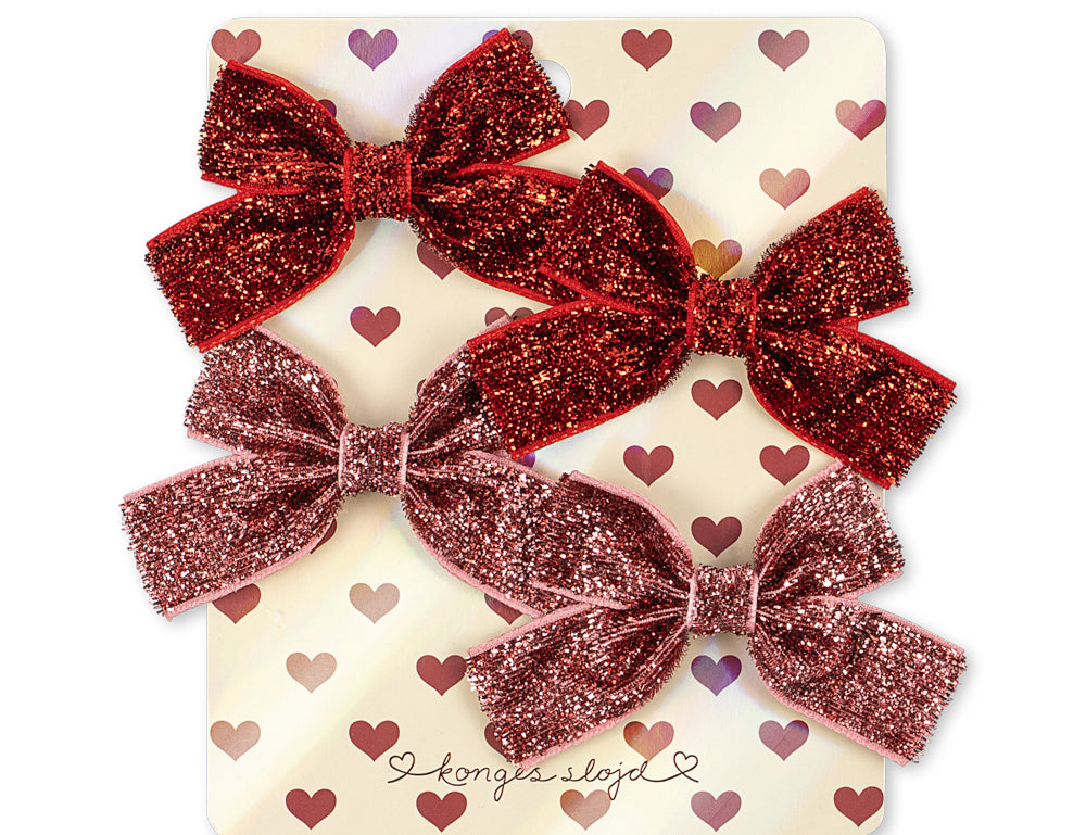 Konges Sløjd A/S HAIR ACCESSORIES red glitter/ rose glitter