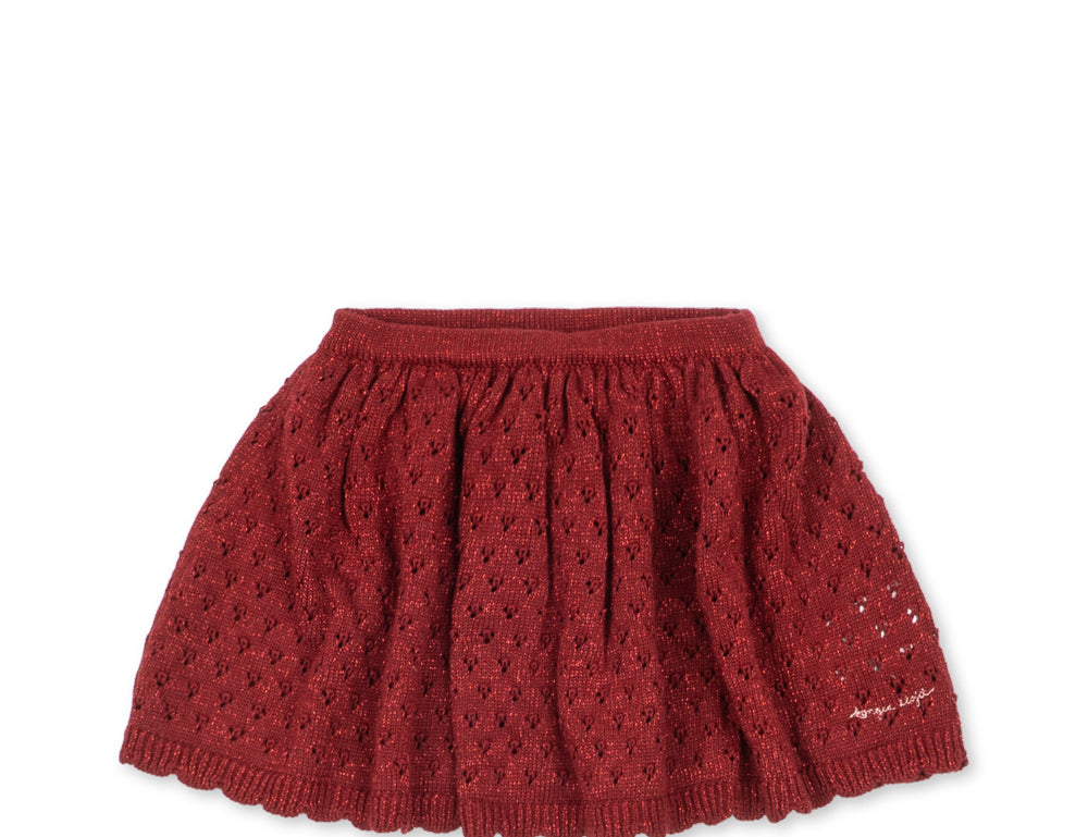 Konges Sløjd A/S KNITTED SKIRTS red dahlia