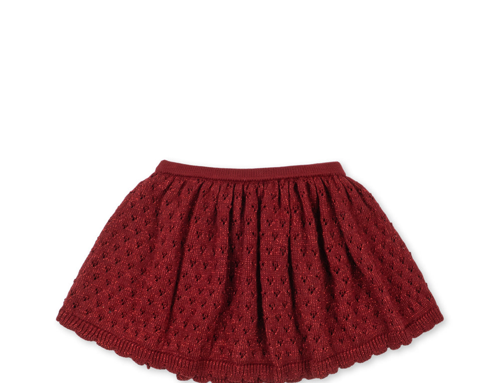 Konges Sløjd A/S KNITTED SKIRTS red dahlia