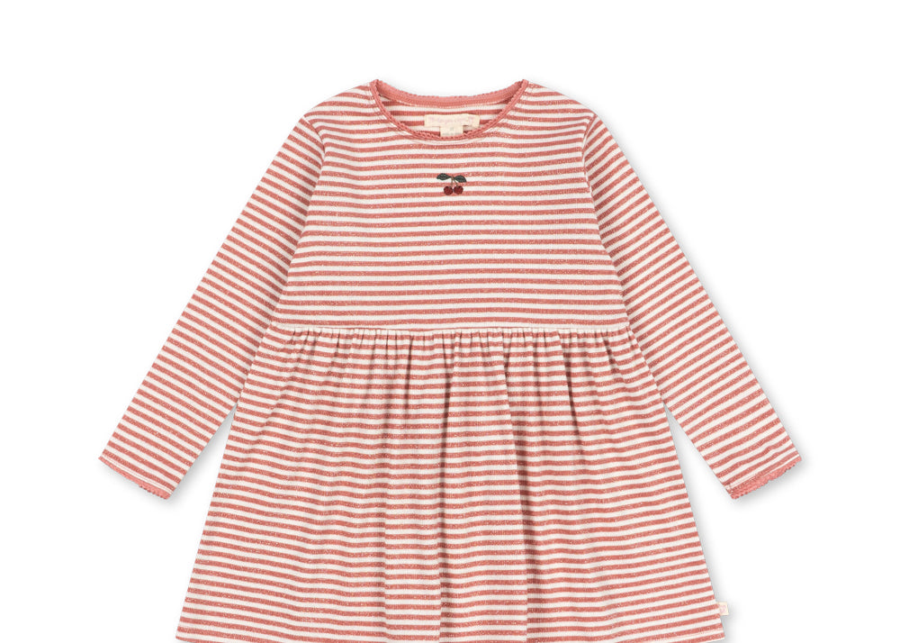 Konges Sløjd A/S JERSEY DRESSES rose cream stripe