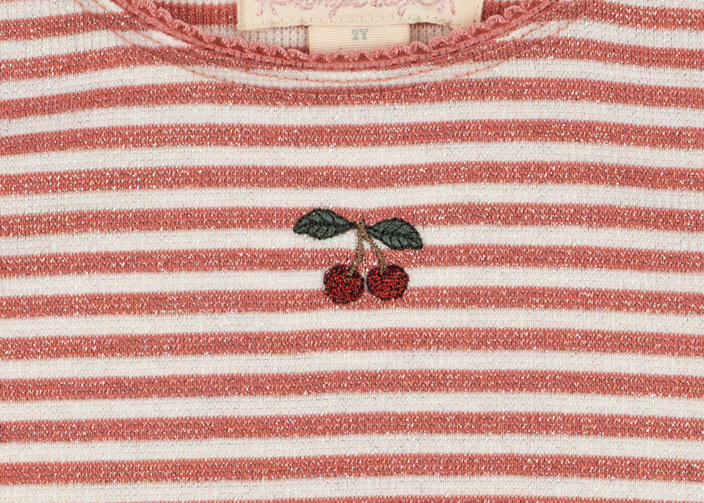 Konges Sløjd A/S JERSEY DRESSES rose cream stripe