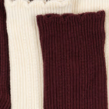 Konges Sløjd A/S SOCKS bordeaux/off white