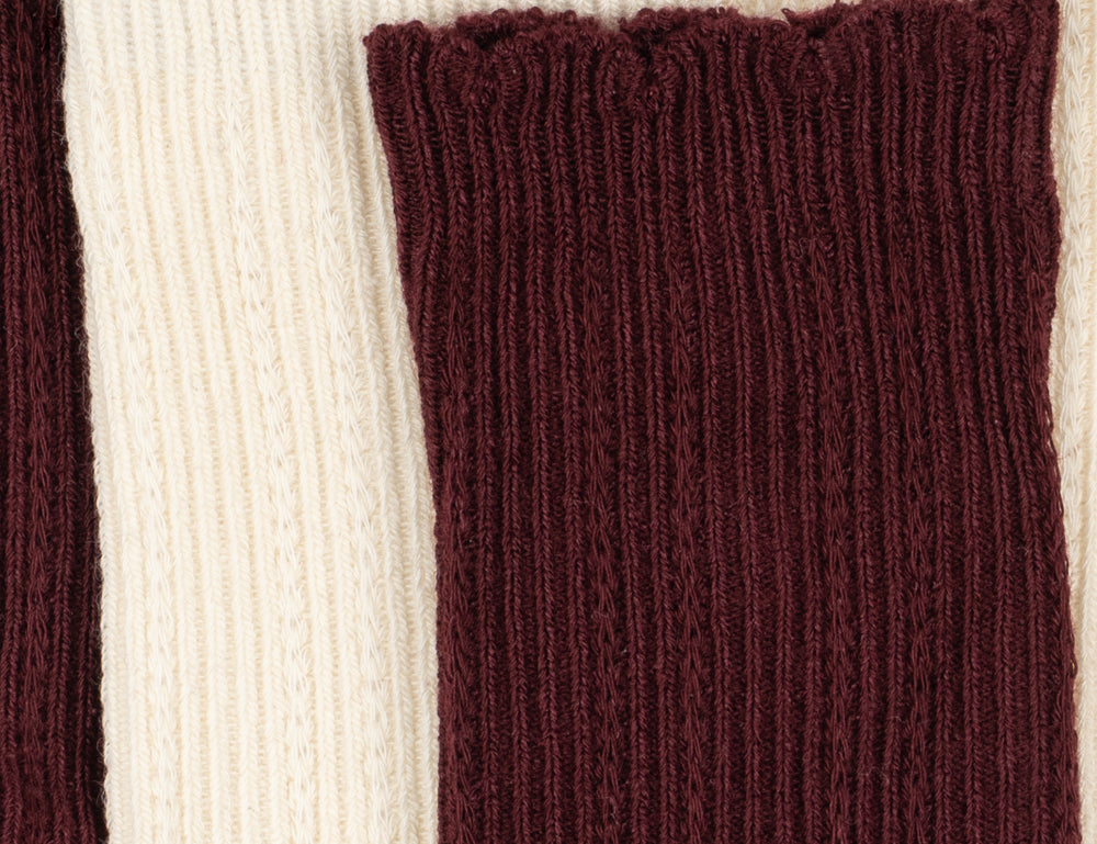 Konges Sløjd A/S SOCKS bordeaux/off white
