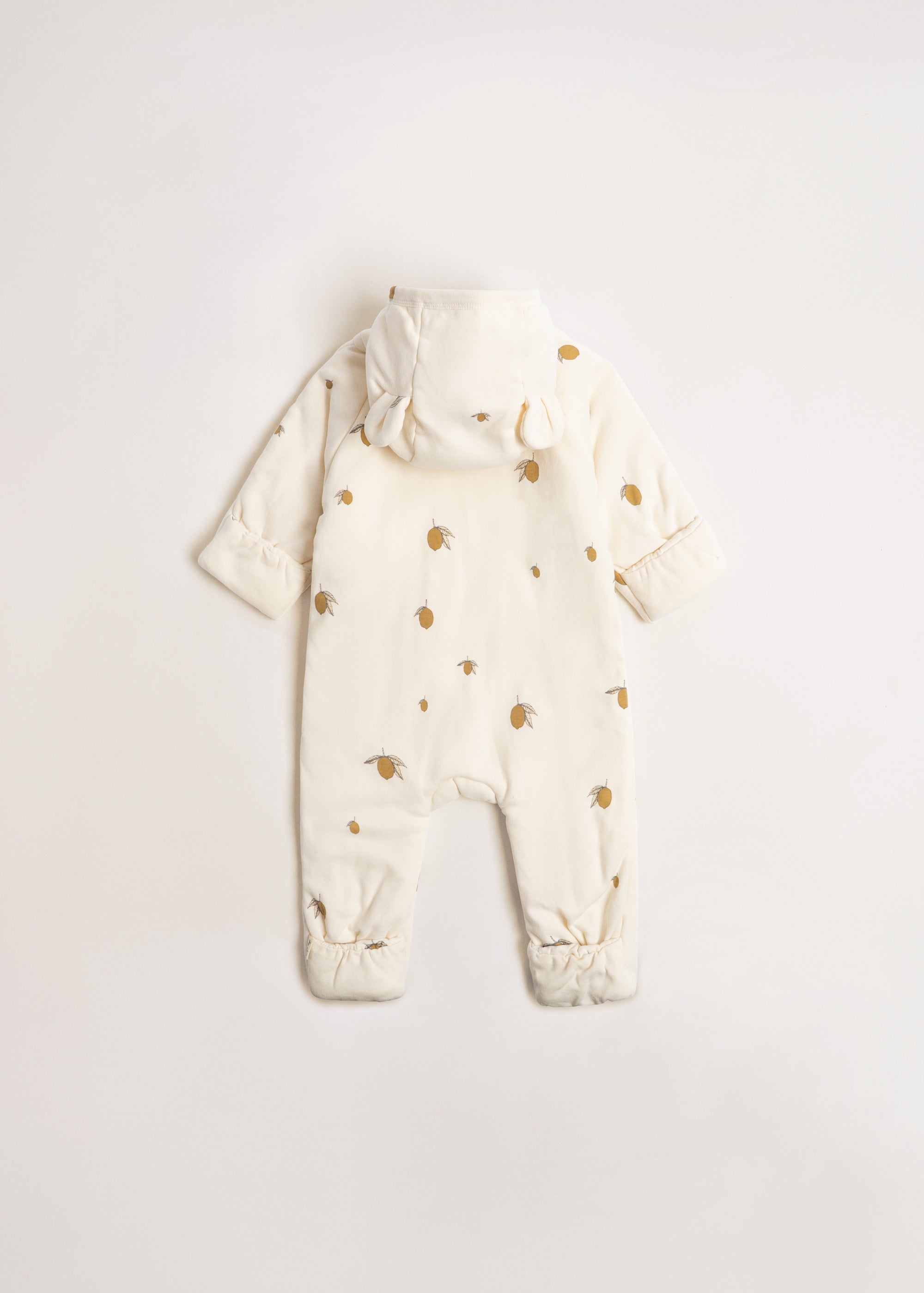 NEWBORN ONESIE WITH HOOD - lemon – Konges Sløjd®