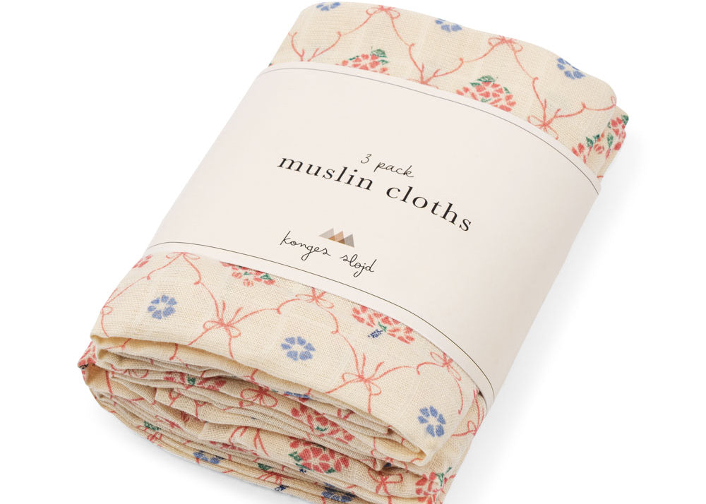 Konges Sløjd A/S MUSLIN CLOTHS fleur decor