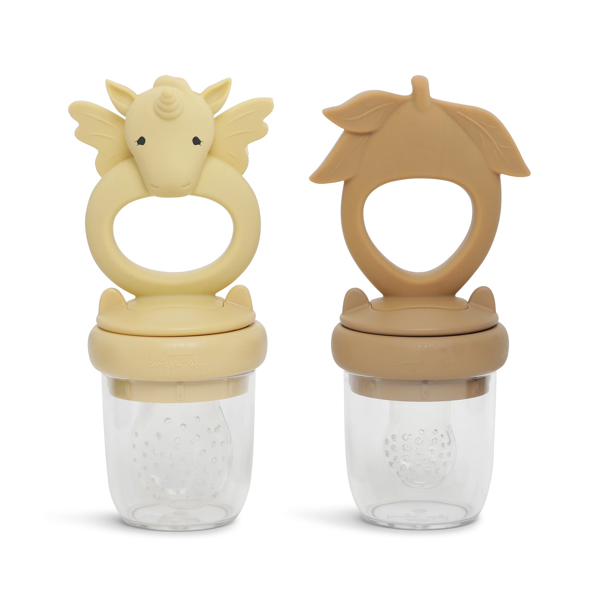 Konges Sløjd A/S SILICONE FRUIT FEEDING PACIFIER UNICORN Fruit pacifiers LIMONADE/ALMOND
