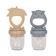 Konges Sløjd A/S Silicone Hamster & Lemon Fruit feeding Pacifier Fruit pacifiers WARM CLAY/QUICKSILVER