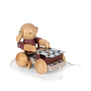 Konges Sløjd A/S WOODEN PULL MUSIC BUNNY Wooden toys BELL BOY RED