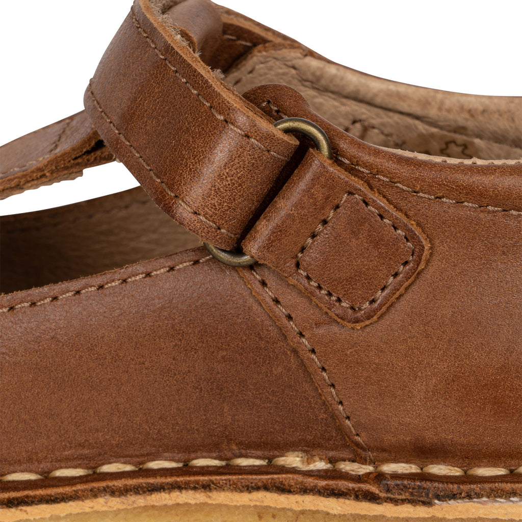 Konges Sløjd A/S CHOU SANDAL CUTWORK LEATHER Leather sandals COGNAC