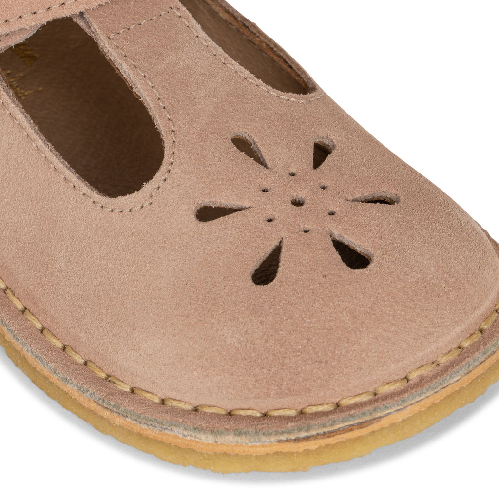 Konges Sløjd A/S CHOU SANDAL CUTWORK SUEDE Leather sandals DUSTY PINK