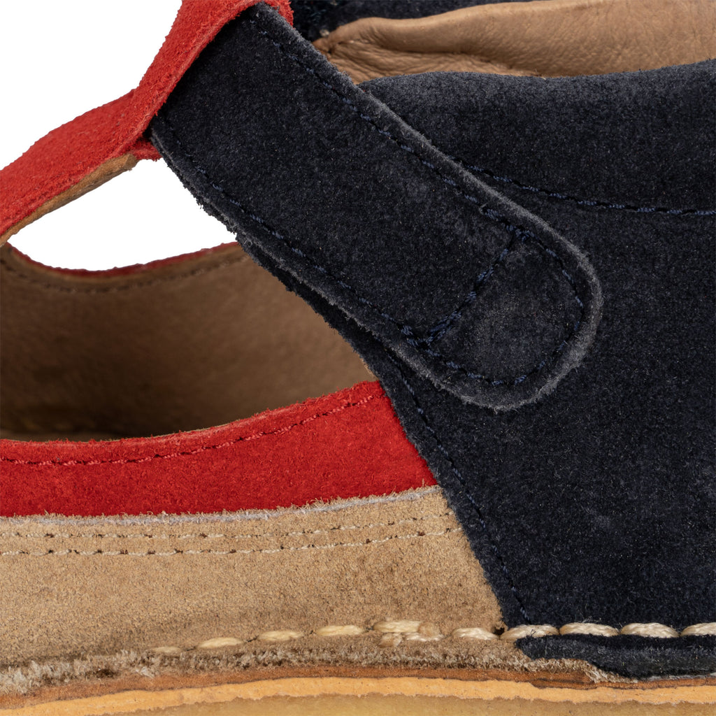 Konges Sløjd A/S ESMEE SANDAL BLOCK SUEDE Leather sandals TRICOLORE