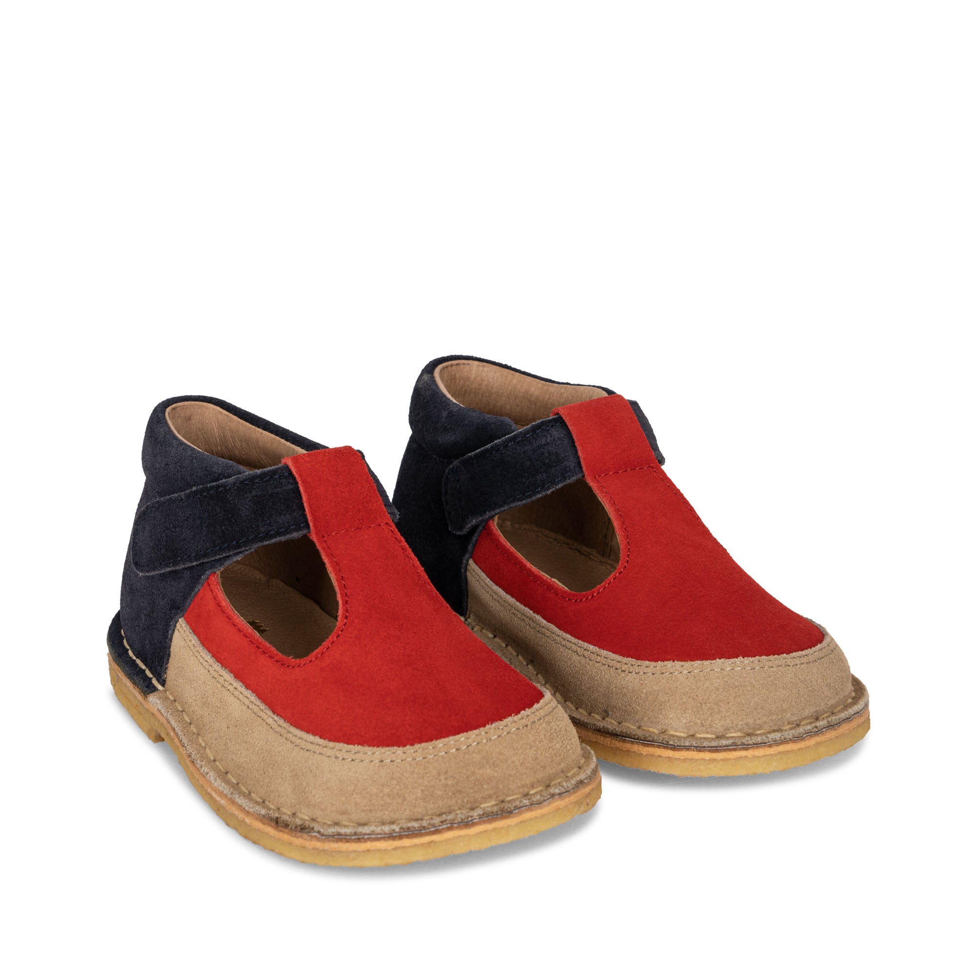 Konges Sløjd A/S ESMEE SANDAL BLOCK SUEDE Leather sandals TRICOLORE