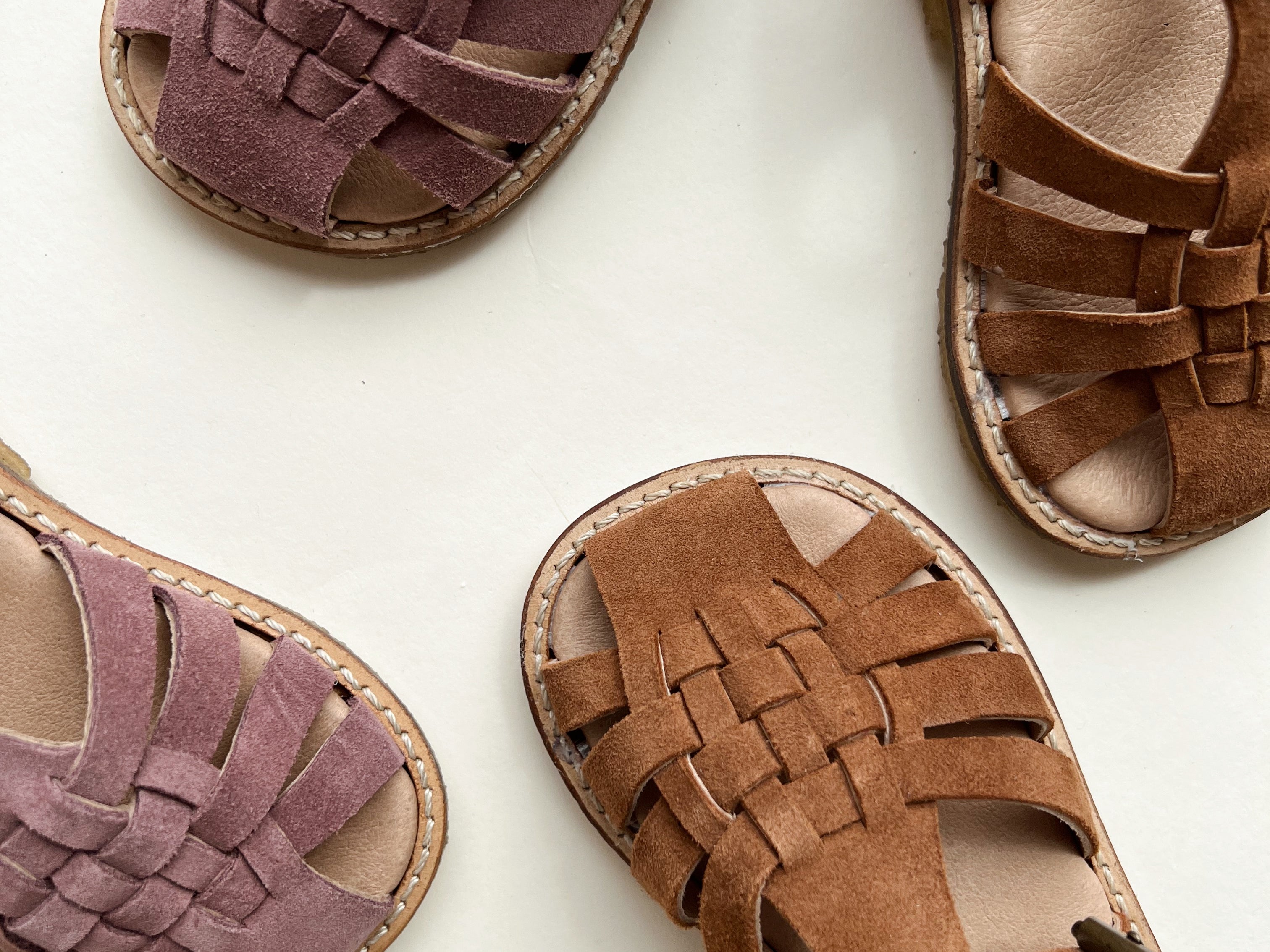 Konges Sløjd A/S MINOU STRAP SANDAL SUEDE Leather sandals COGNAC
